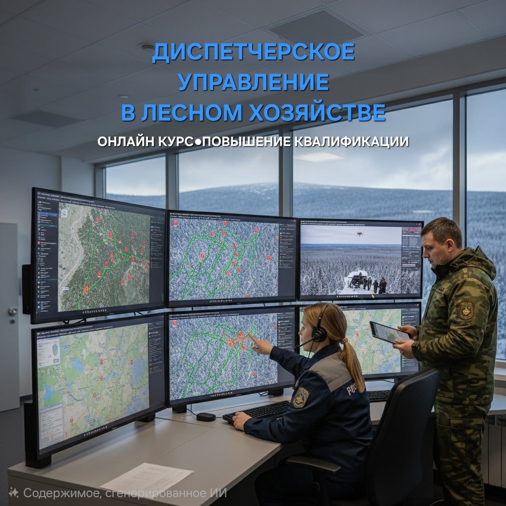 Диспетчерское управление в лесном хозяйстве онлайн-курс повышения квалификации, центр мониторинга лесов.
